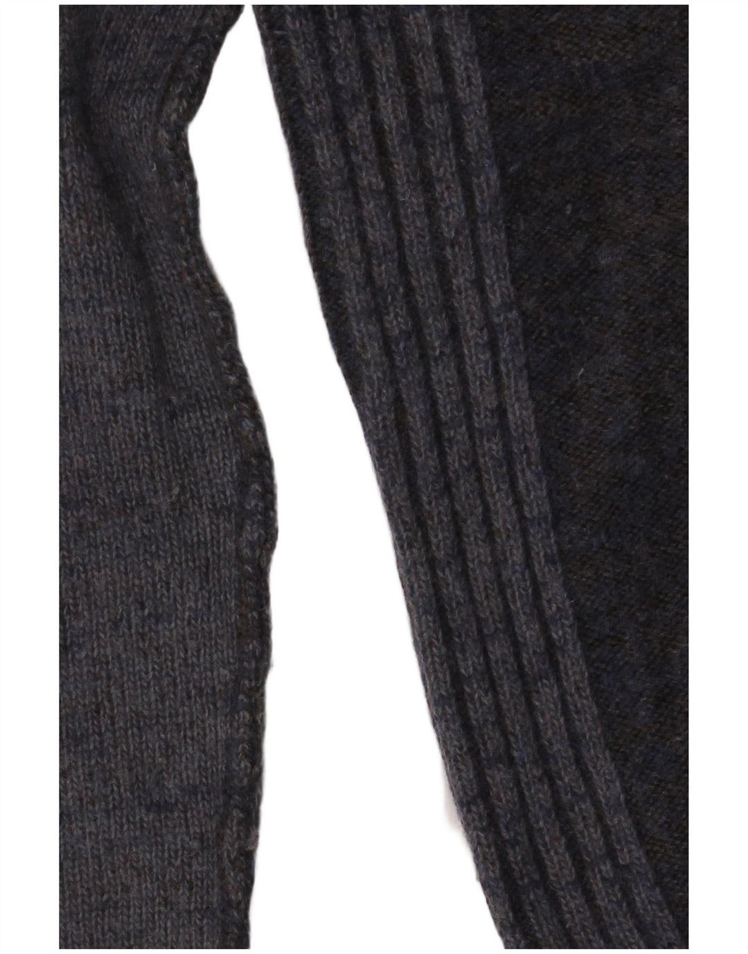 Pulover pentru bărbați Zara, cu decolteu rotund, din lână color bloc, gri mediu