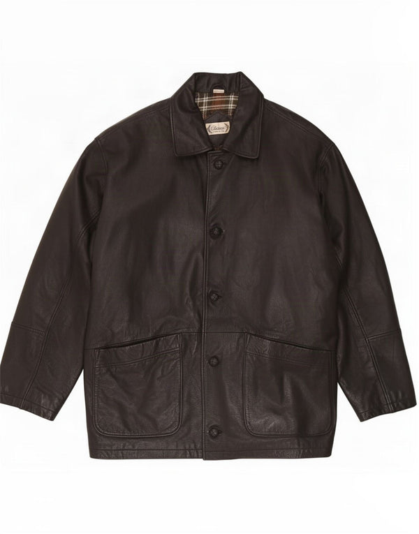 CLASSIC Jachetă din piele pentru bărbați UK 41/43 Large Black