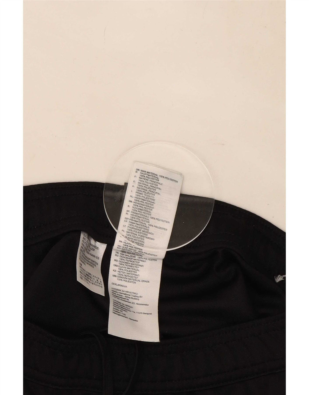 Pantaloni de trening Adidas pentru bărbați, poliester negru mic