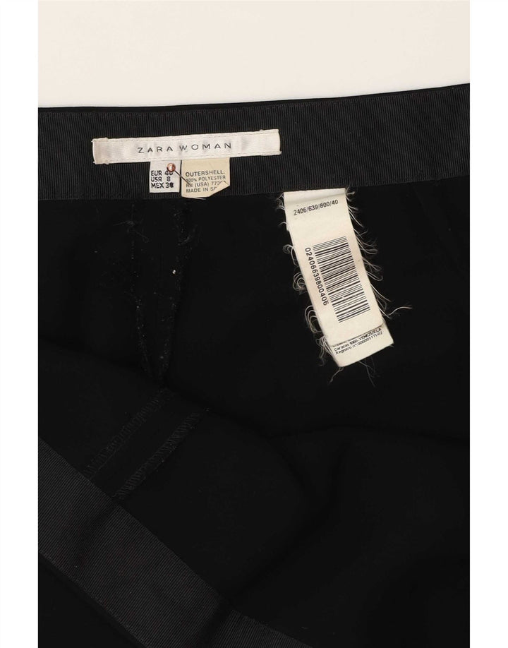 Pantaloni casual drepti pentru femei Zara EU 40 Mediu L30 L35 Poliester negru