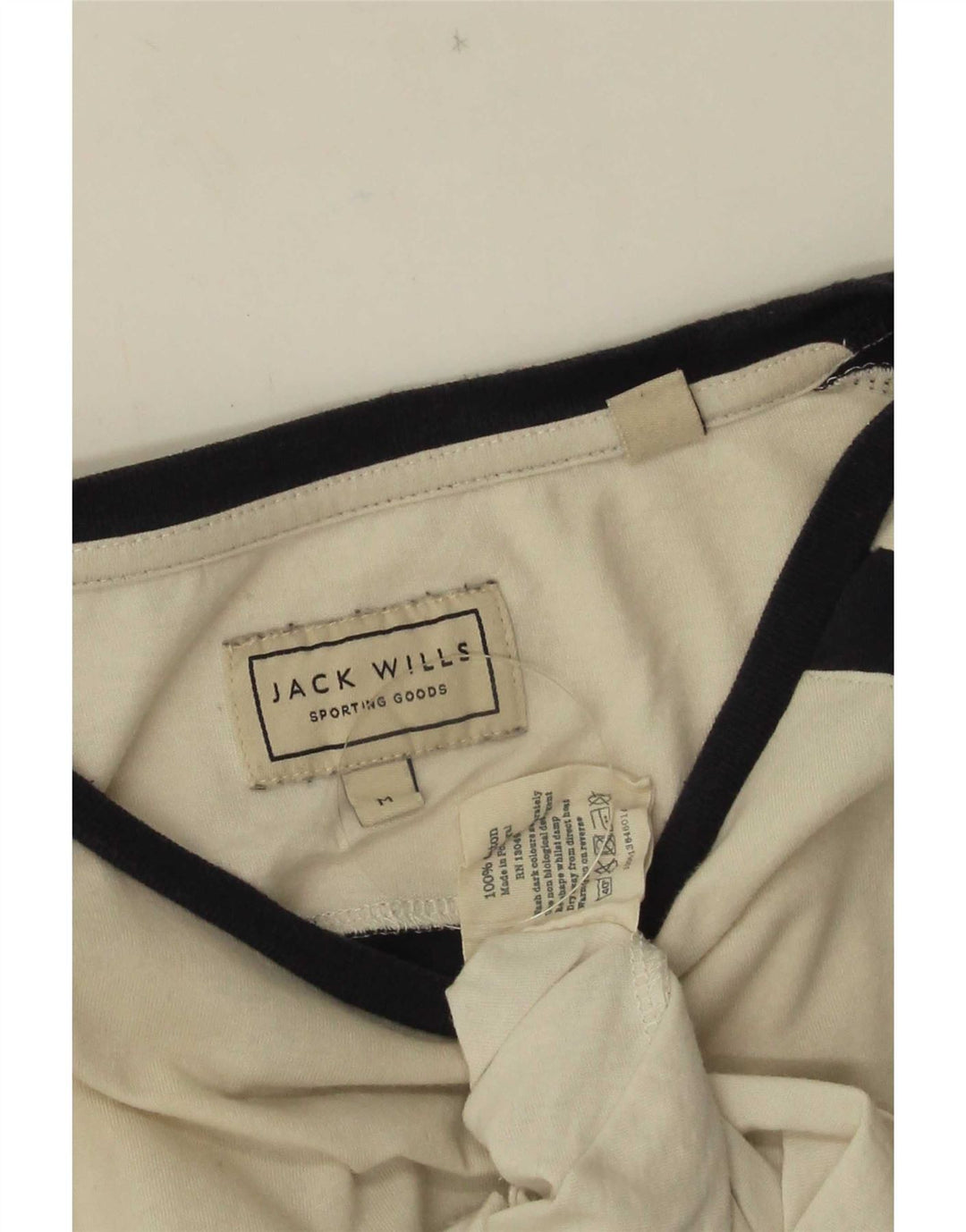 Tricou cu grafic Jack Wills pentru bărbați Top mediu alb din bumbac color bloc