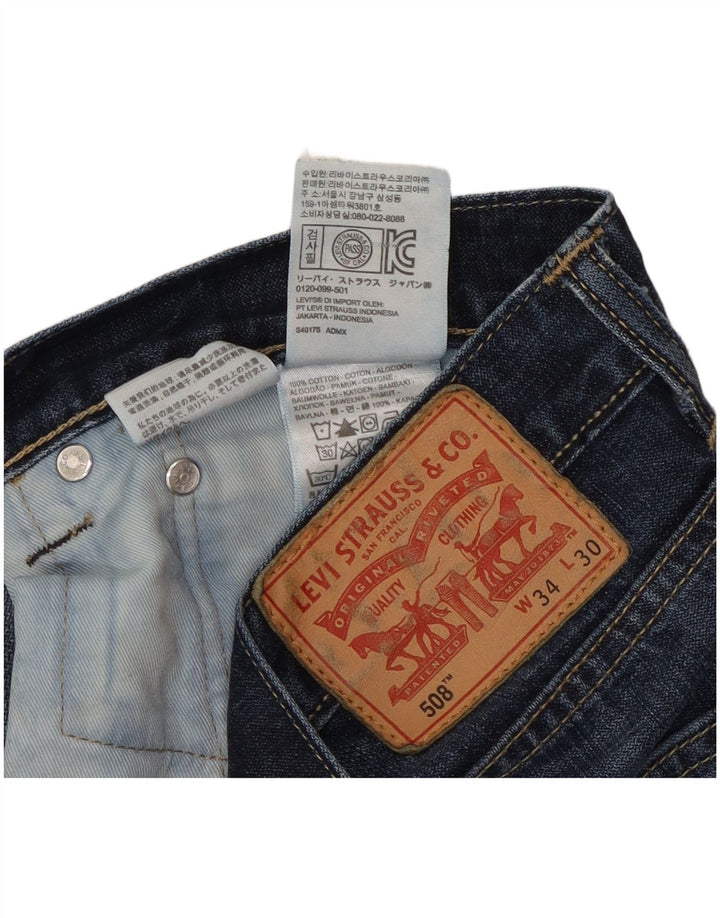 Levi's 508 Regular Tapered Jeans W34 L30 Blue Bumbac