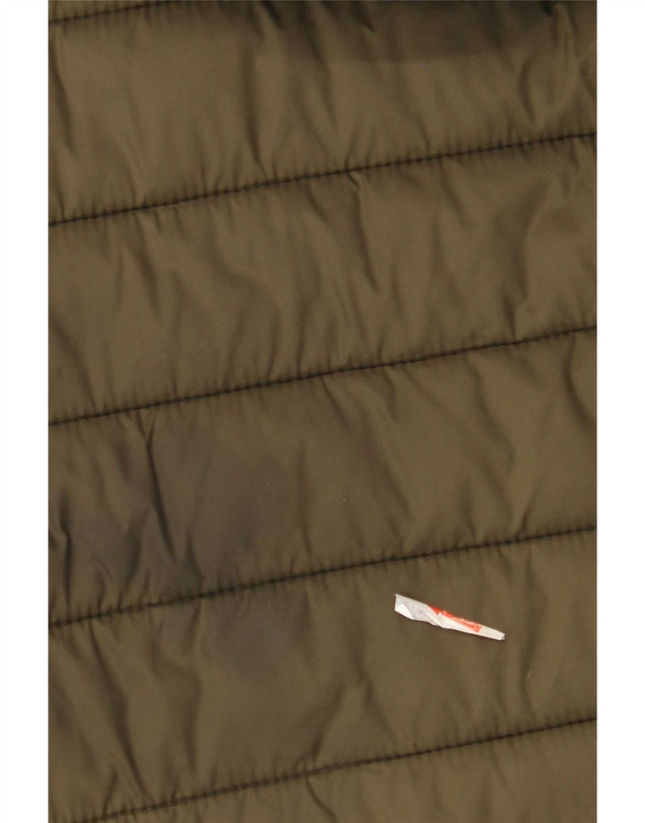 Jachetă căptușită cu glugă Superdry pentru femei UK 14 Medium Khaki Nylon