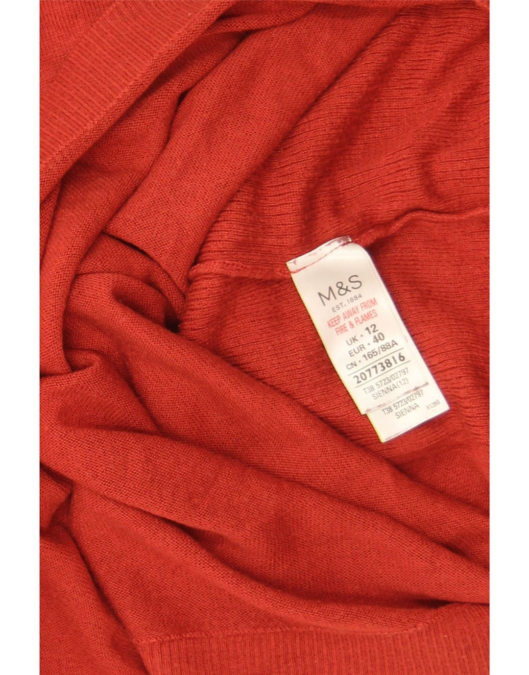 Pulover pentru femei Marks & Spencer Crop Crew Deck Pulover UK 12 Medium Red