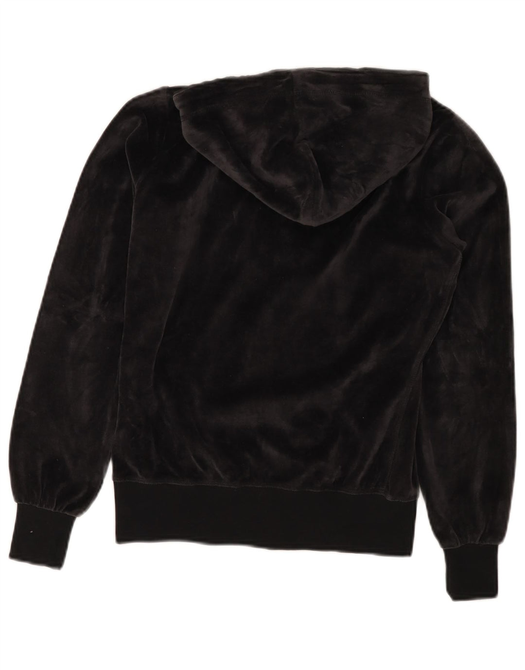 Pulover pentru femei CHAMPION Heritage Fit Velour Zip Hoodie UK 10 Mic Negru