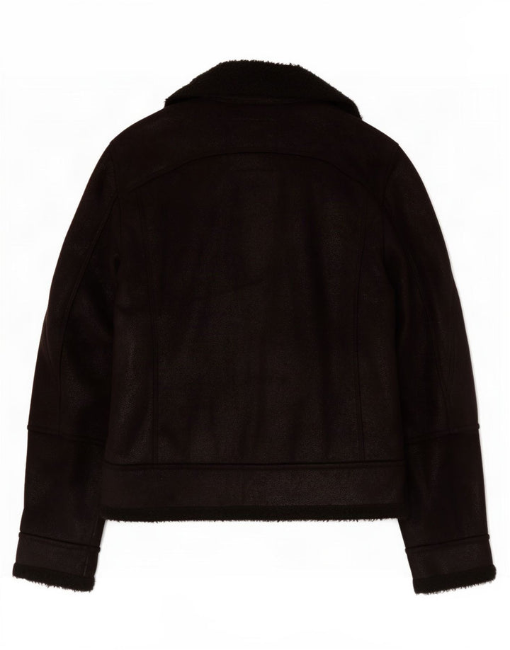 Jachetă Sherpa pentru bărbați Zara UK 40 Large Black