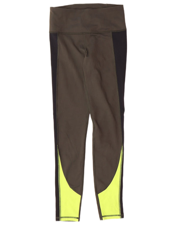 Leggings pentru femei UNDER ARMOUR UK 10 Mici Kaki Poliester color bloc