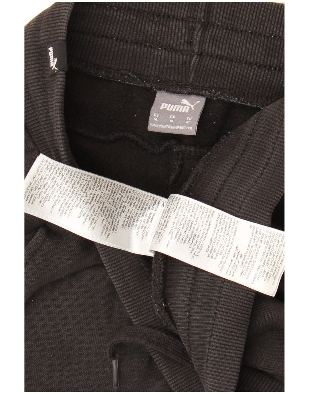 Pantaloni de trening Puma pentru bărbați Joggeri, bumbac mediu negru