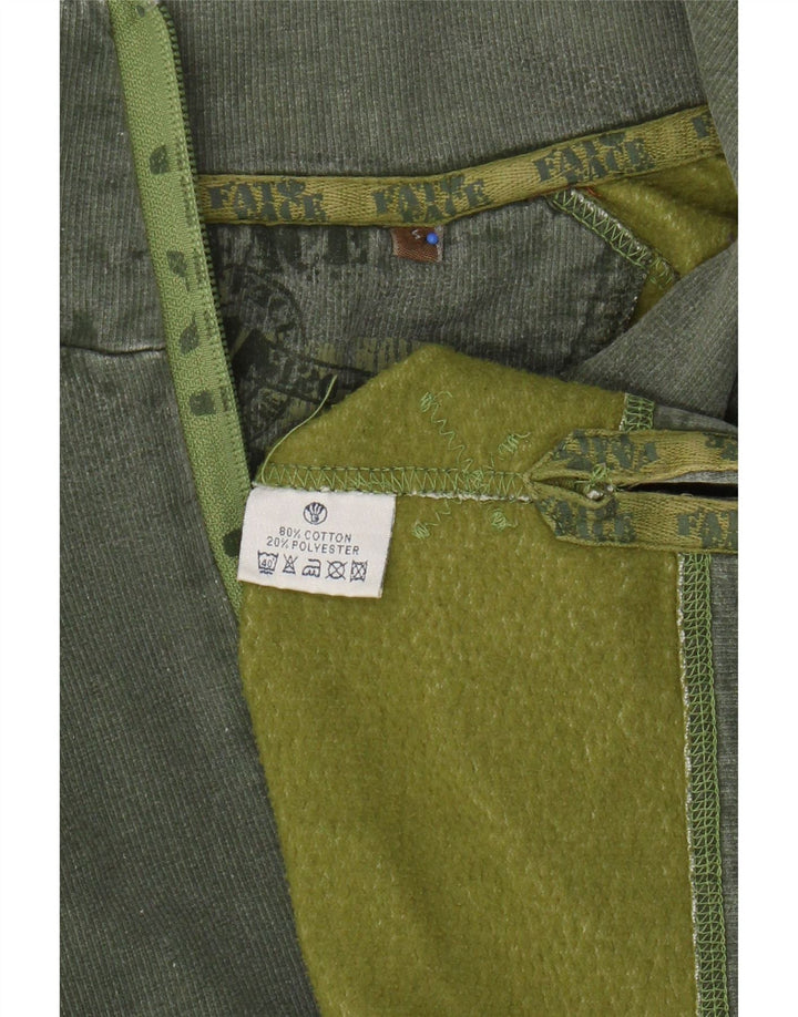 Fat Face pentru bărbați, cu fermoar, pulover, bumbac, verde