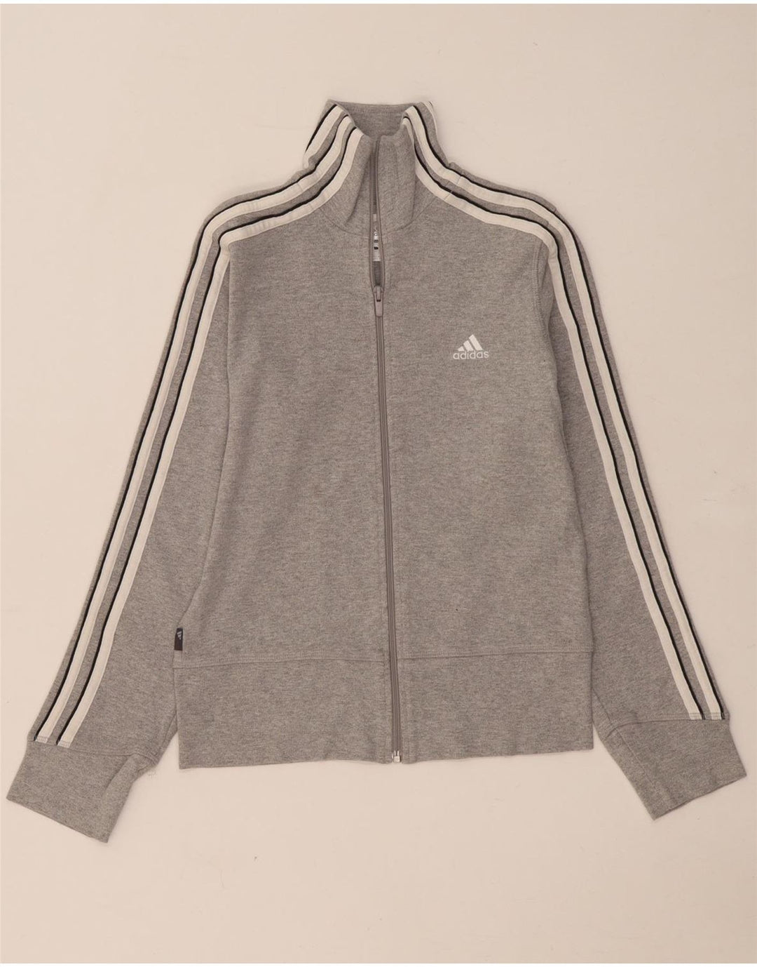 Jachetă de trening pentru femei Adidas UK 10, bumbac gri mic