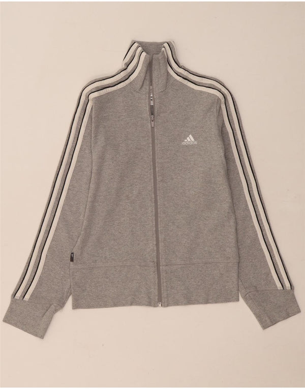Jachetă de trening pentru femei Adidas UK 10, bumbac gri mic
