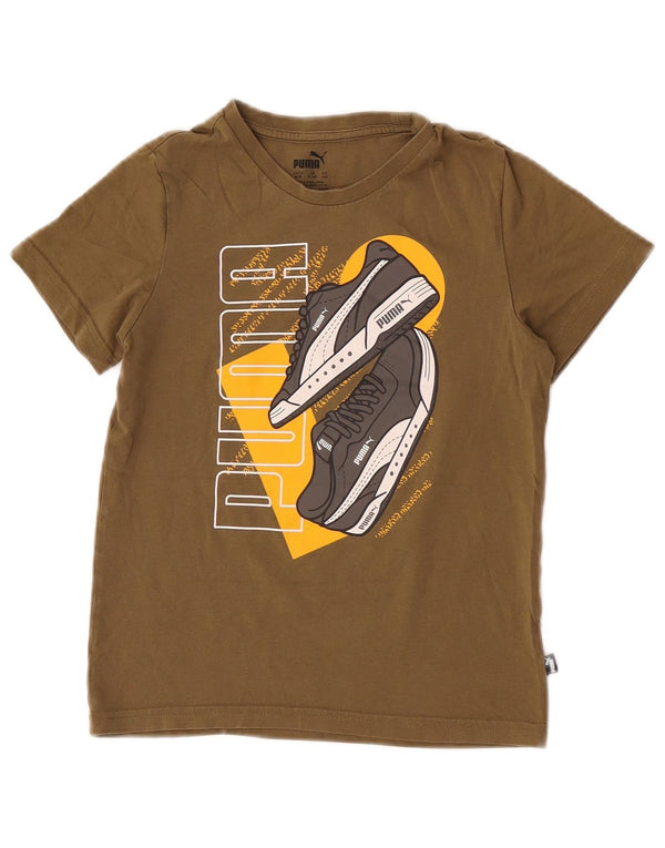 Tricou grafic Puma pentru băieți Top 9-10 ani kaki