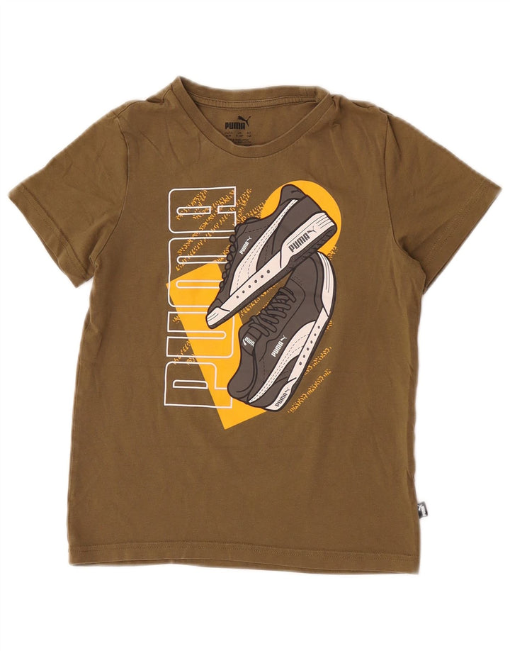 Tricou grafic Puma pentru băieți Top 9-10 ani kaki
