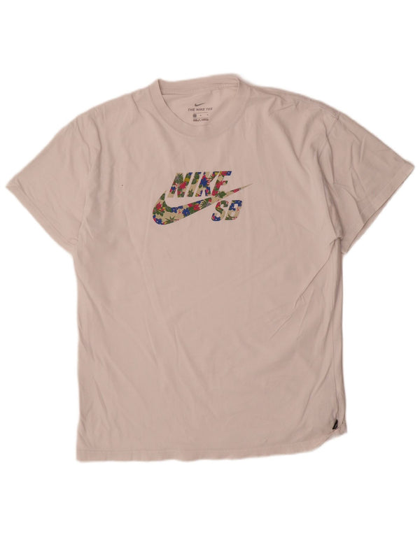 Tricou grafic pentru bărbați Nike Top Medium White Bumbac