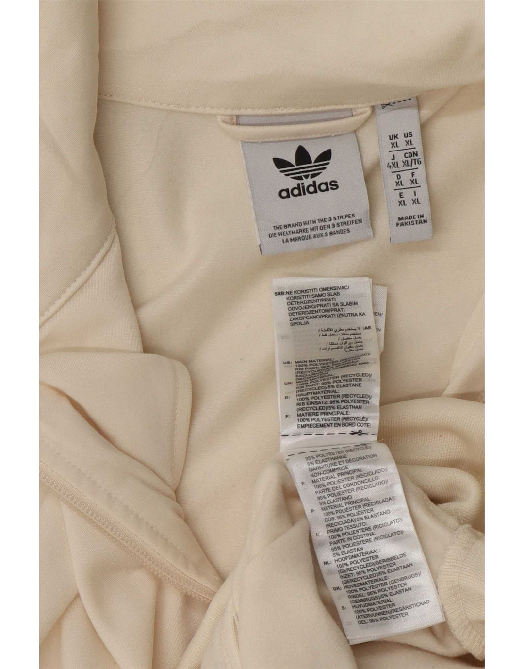 Jachetă de trening pentru bărbați Adidas XL din poliester alb