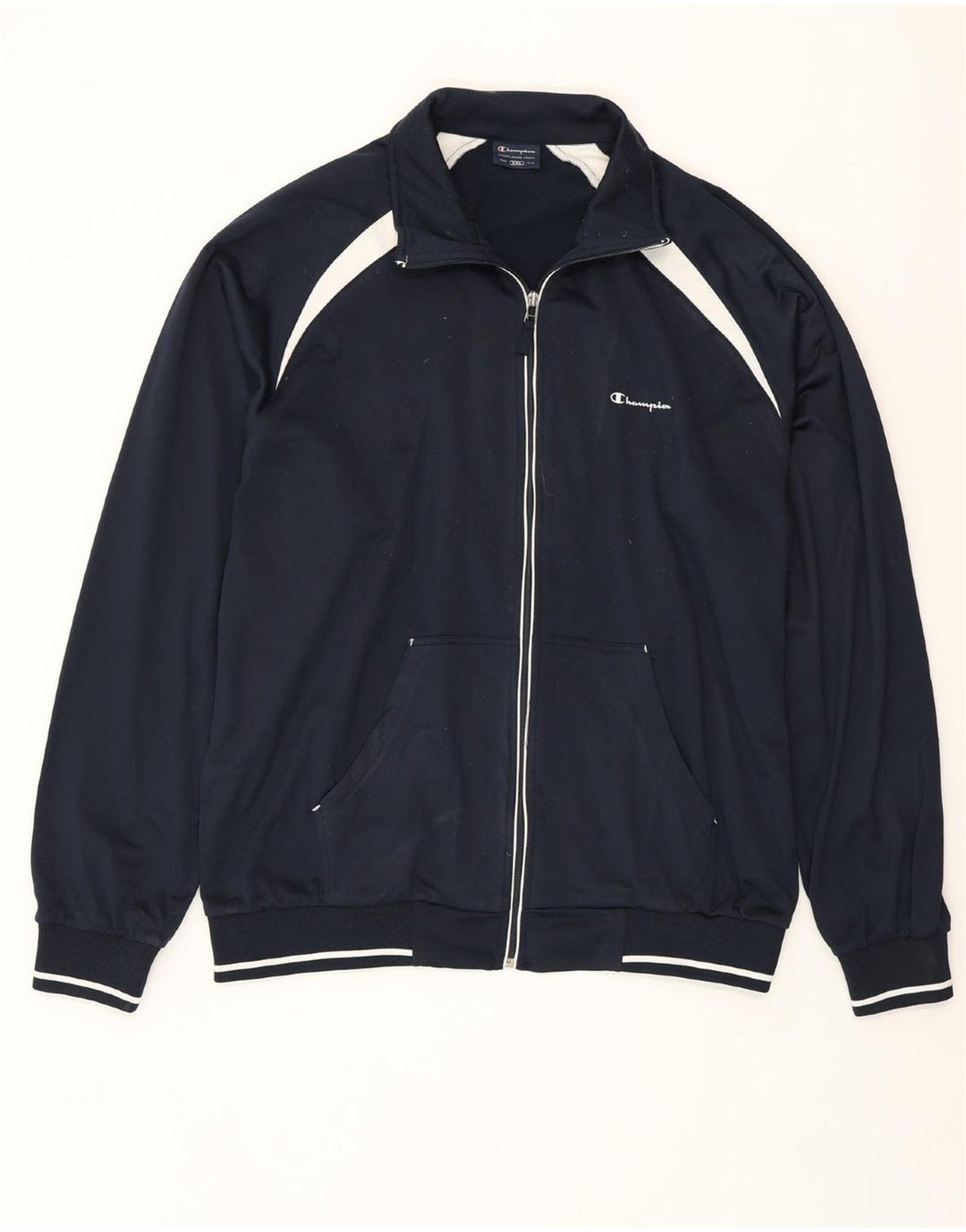 Jachetă de trening pentru bărbați CHAMPION, 2XL, poliester color block, albastru bleumarin