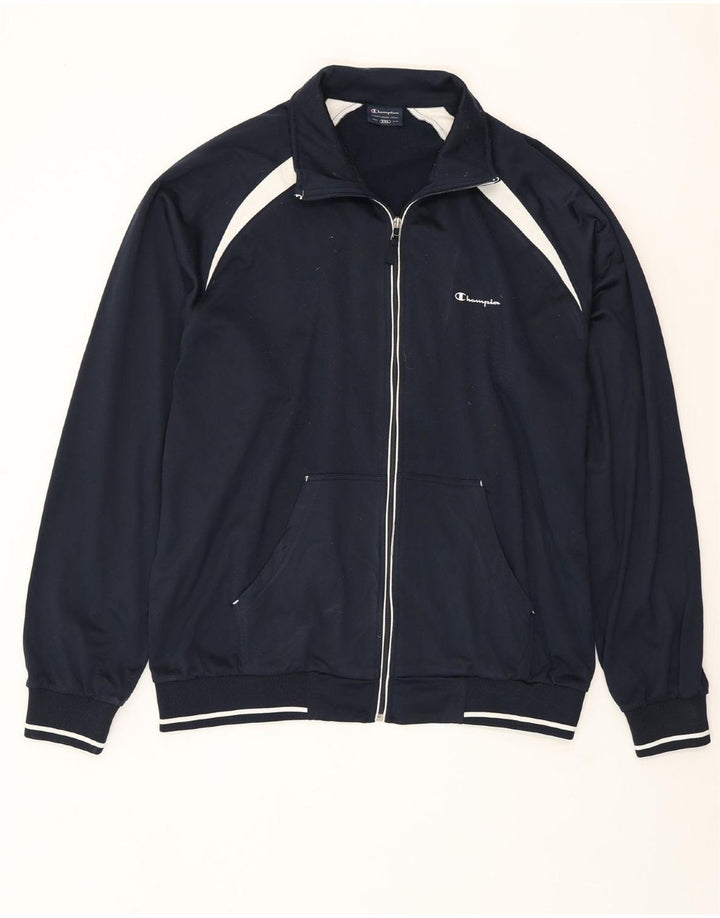 Jachetă de trening pentru bărbați CHAMPION, 2XL, poliester color block, albastru bleumarin