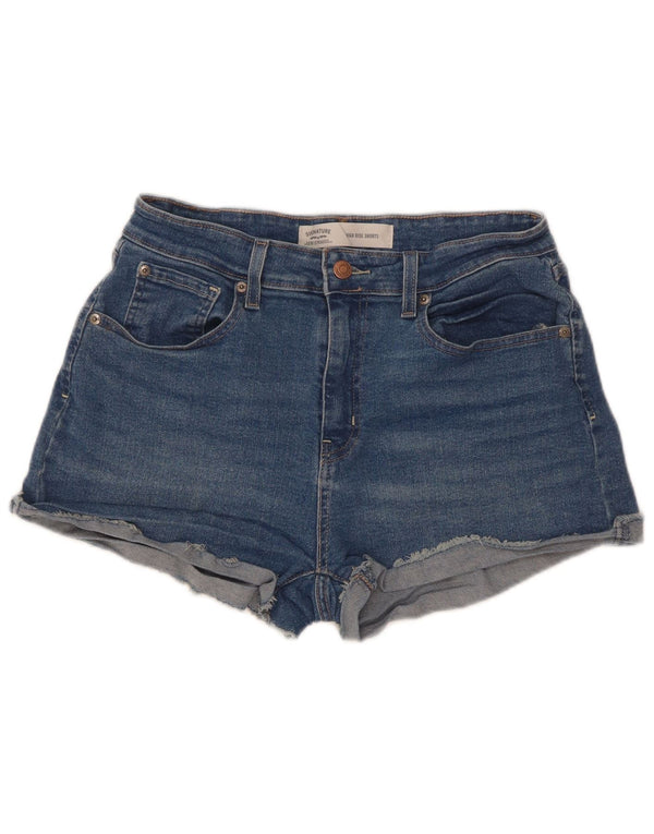 Pantaloni scurți din denim cu talie mare Levi's pentru femei US 12 Large W31 Blue Bumbac