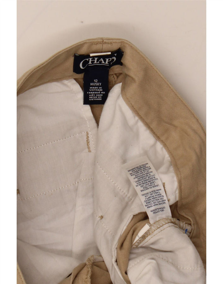 Chaps Boys Husky Pantaloni chino drepti 11-12 ani W29 L26 bej bumbac