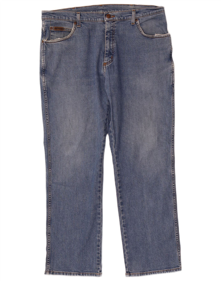 Blugi drepti Wrangler pentru bărbați Texas Stretch W36 L30 Bumbac albastru