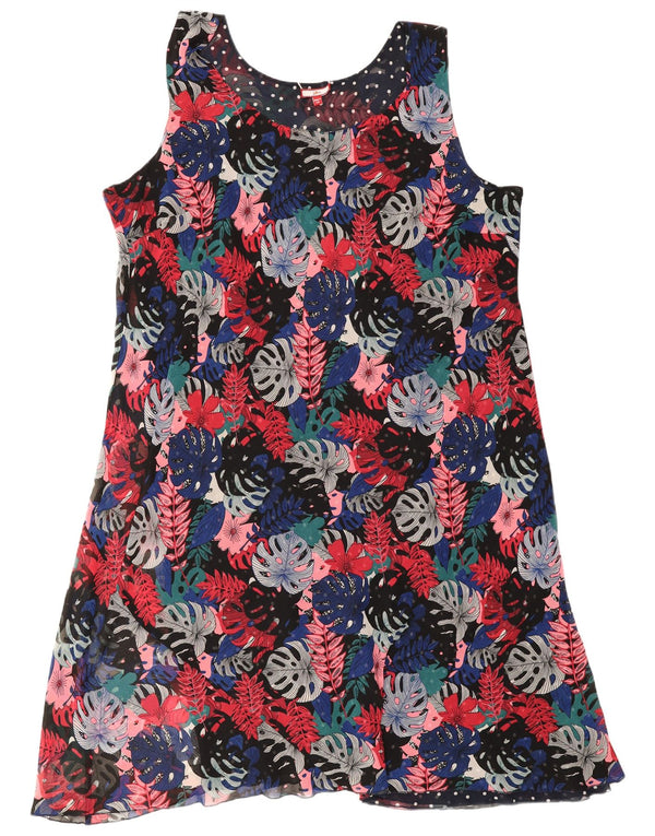 Joe Browns Rochie A-Line fără mâneci pentru femei UK 20 2XL Multicolor Floral