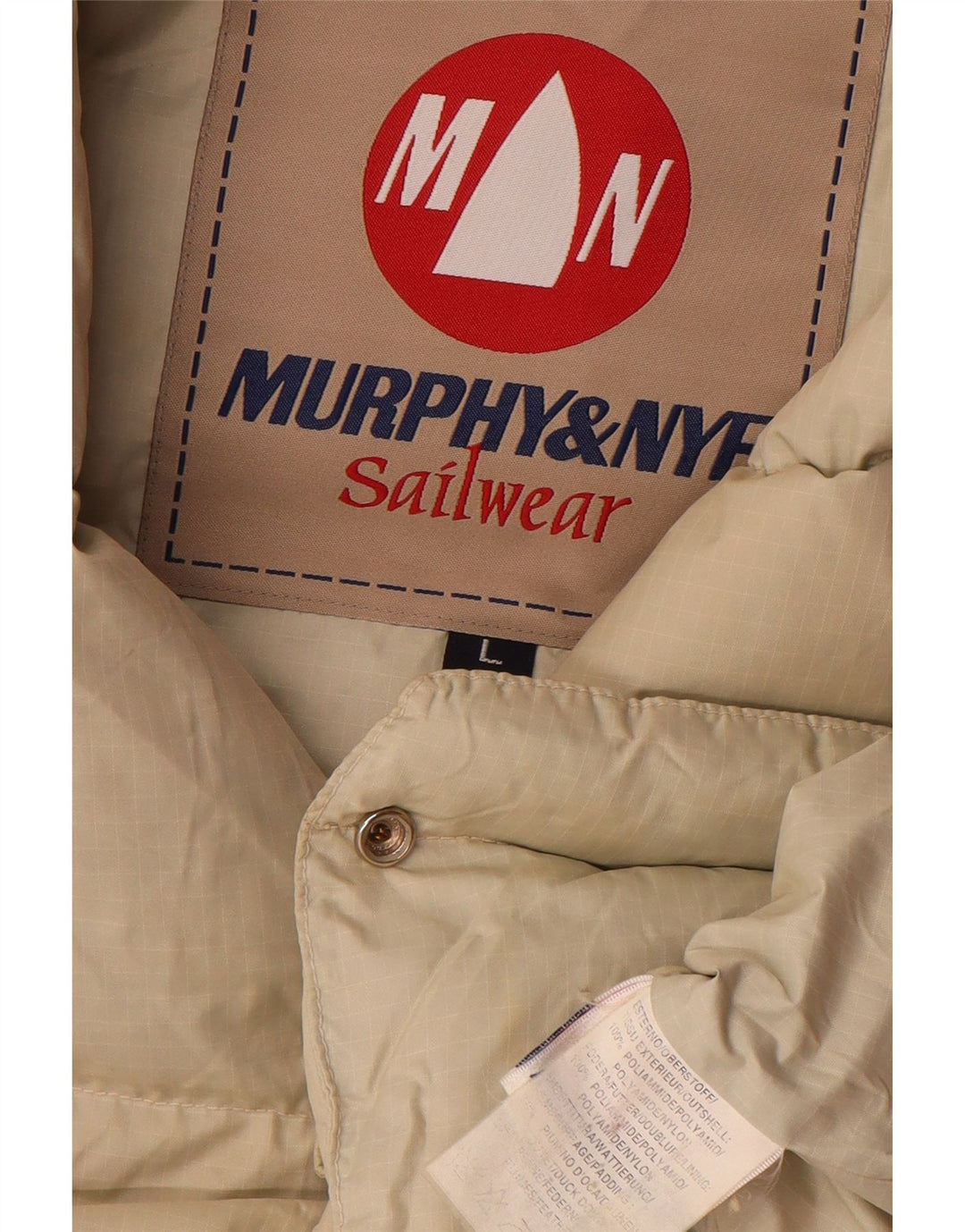 MURPHY & NYE Gilet căptușit pentru bărbați Sailmakers UK 40, mare, poliamidă alb