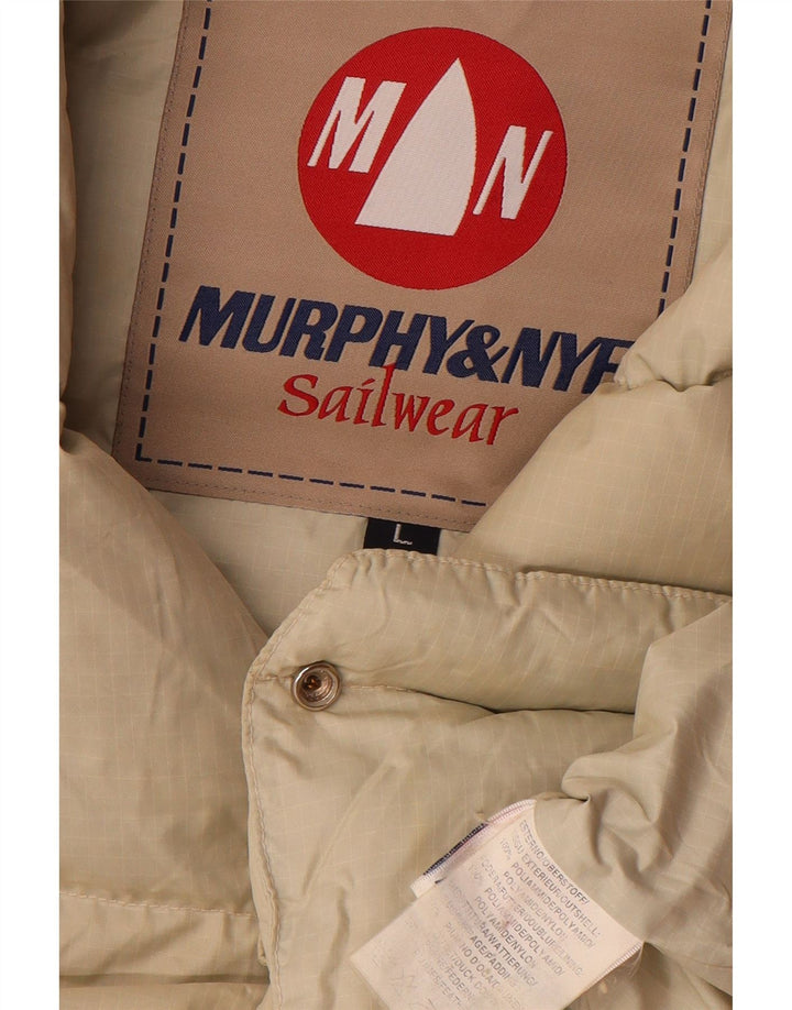 MURPHY & NYE Gilet căptușit pentru bărbați Sailmakers UK 40, mare, poliamidă alb