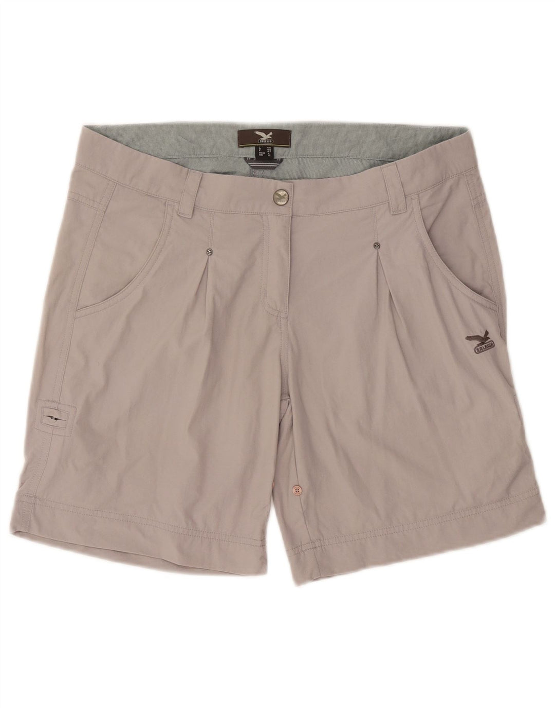 Pantaloni scurți casual SALEWA pentru femei UK 12 Medium W34 Gri Poliamidă