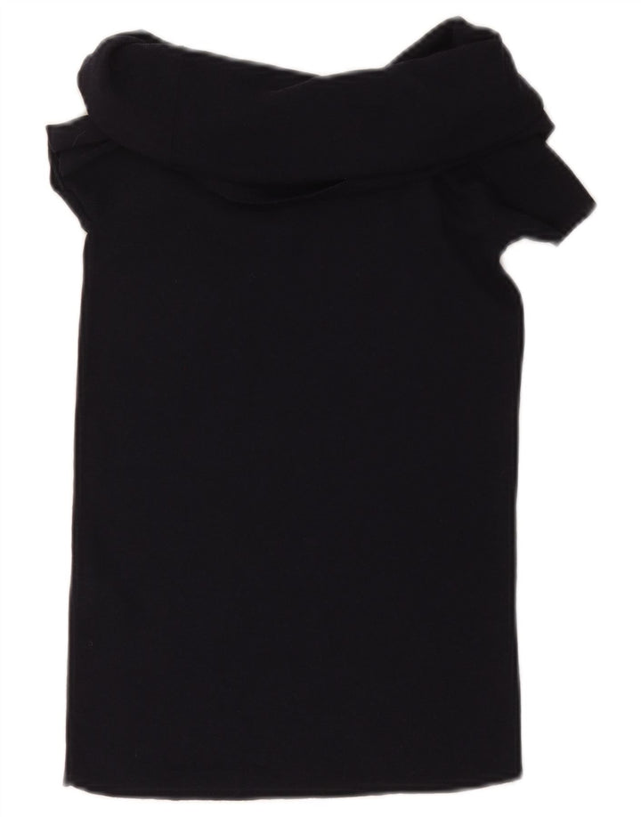 Top Bluză Crop ZARA pentru femei UK 12 Medium Black Viscose