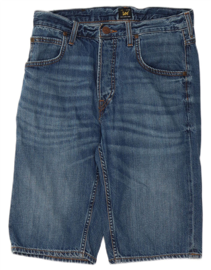 Pantaloni scurți din denim cu 5 buzunare Lee pentru bărbați W28, bumbac albastru mic