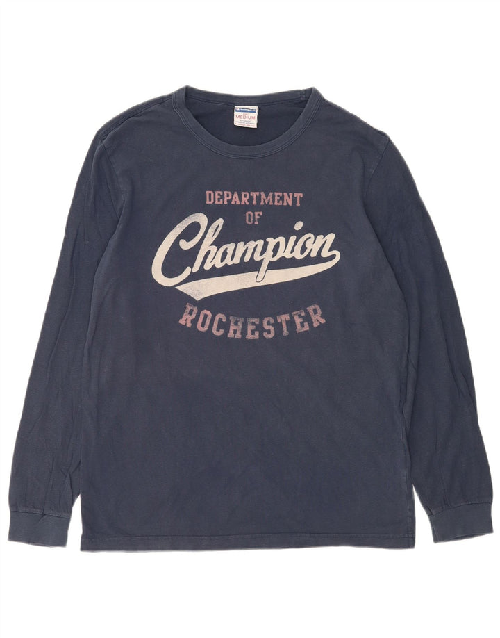 Champion pentru bărbați Rochester Graphic Top cu mânecă lungă, mediu bleumarin