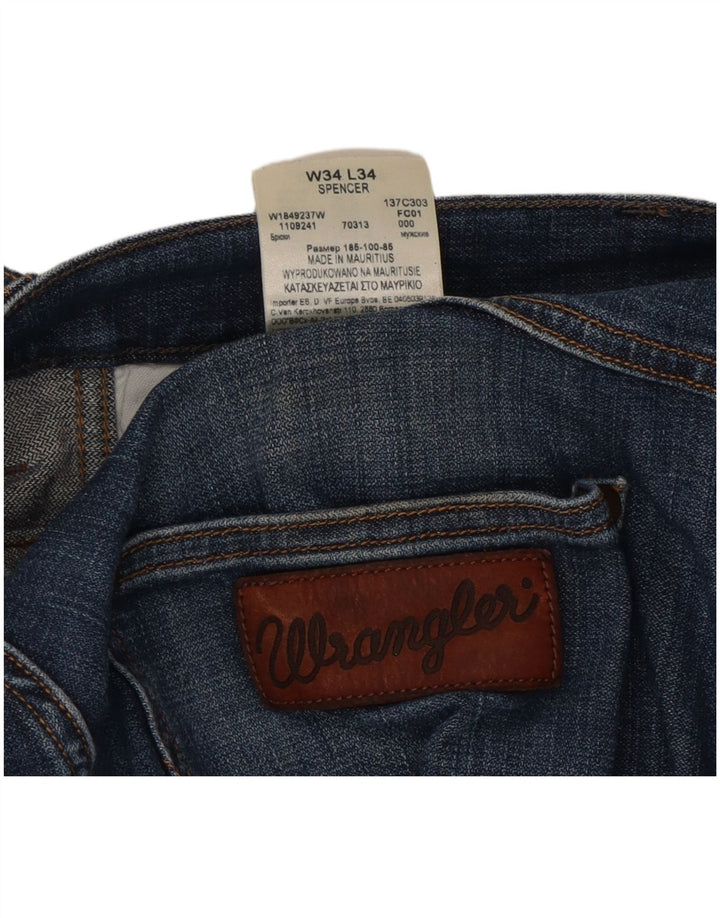 Blugi pentru bărbați Wrangler Spencer Straight W34 L29 Bumbac albastru