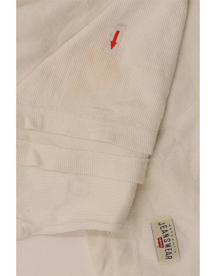 Levi's Top cu mânecă lungă pentru bărbați, mare, alb