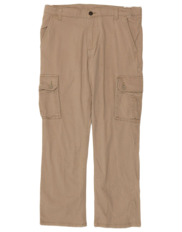Pantaloni cargo drepti pentru băieți Wrangler Husky 15-16 ani W32 L27 bej