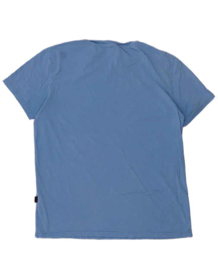 Tricou grafic pentru bărbați Hugo Boss Top mare din bumbac albastru