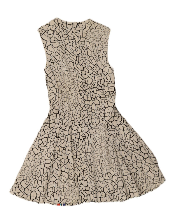 Rochie A-Line Fără mâneci Iceberg pentru femei, cu model abstract, IT 42 Medium White