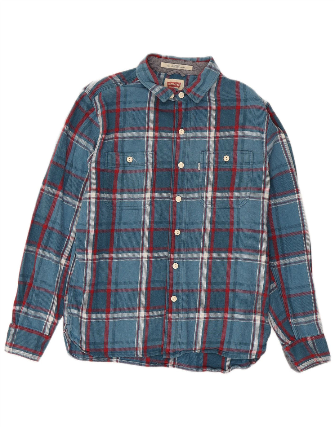 Cămașă de flanel pentru bărbați Levi's, cu ajustare standard, cu carouri mici, albastre
