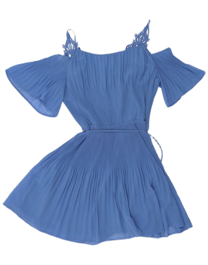 Rochie Oasis pentru femei cu umeri scoși UK 14 Poliester albastru mediu