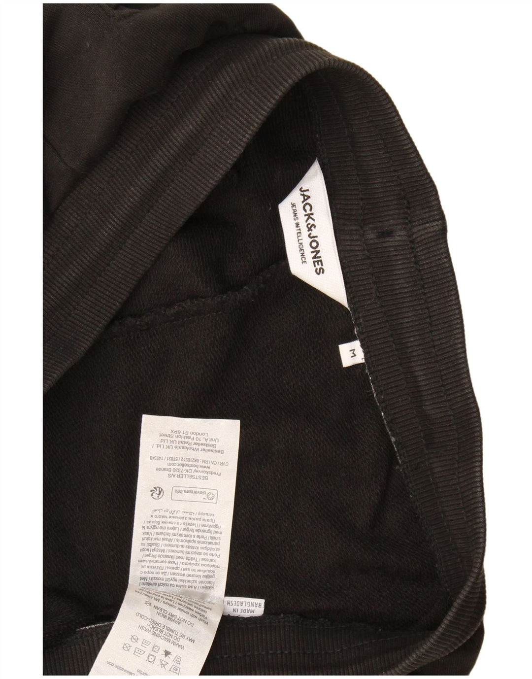 Pantaloni scurți sport Jack & Jones pentru bărbați, bumbac mediu negru