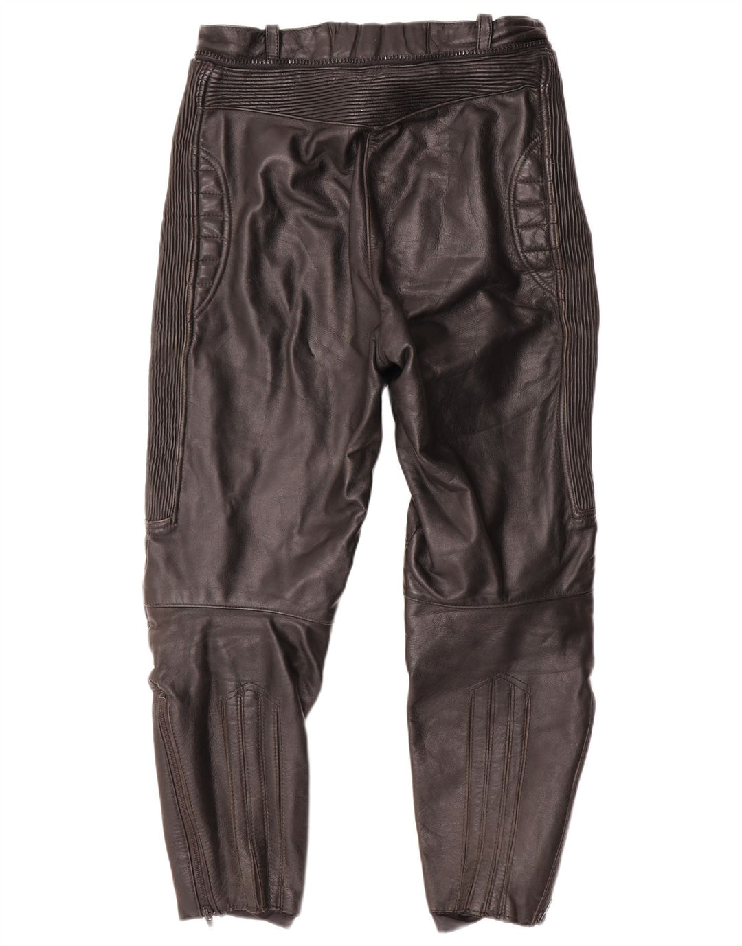 Pantaloni Moto Racer Femei VINTAGE IT 44 Medium W30 L27 Piele Neagră