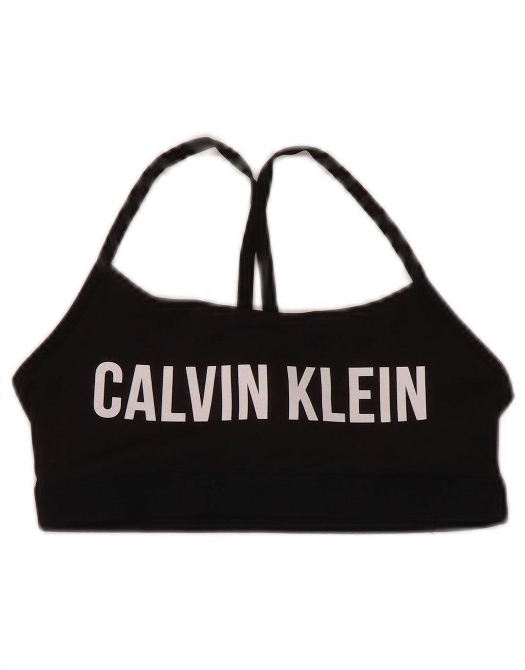 CALVIN KLEIN Sutien sport grafic pentru femei UK 8 Small Black