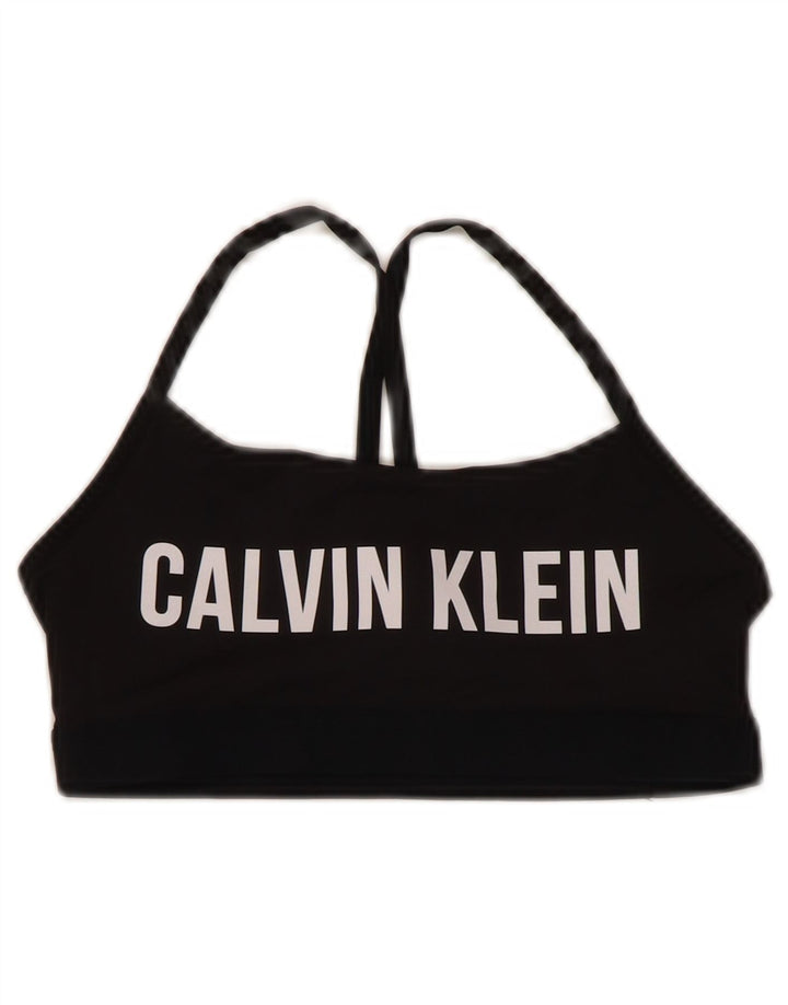 CALVIN KLEIN Sutien sport grafic pentru femei UK 8 Small Black
