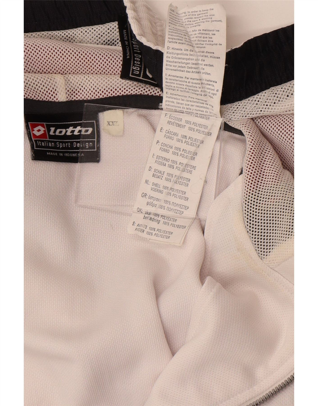 Trening complet grafic pentru bărbați Lotto 2XL, alb, poliester color bloc