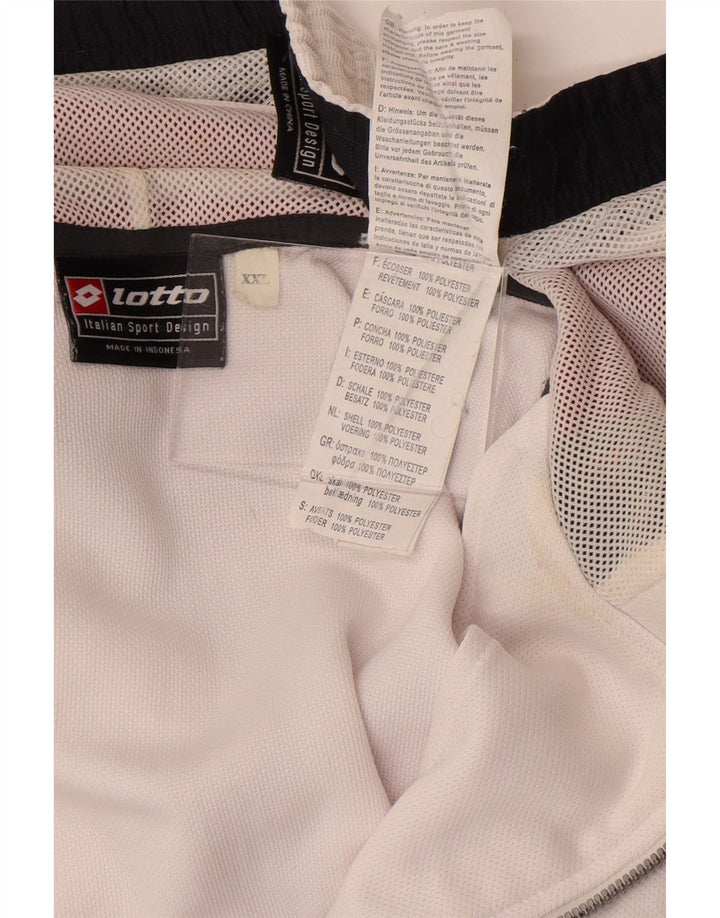 Trening complet grafic pentru bărbați Lotto 2XL, alb, poliester color bloc