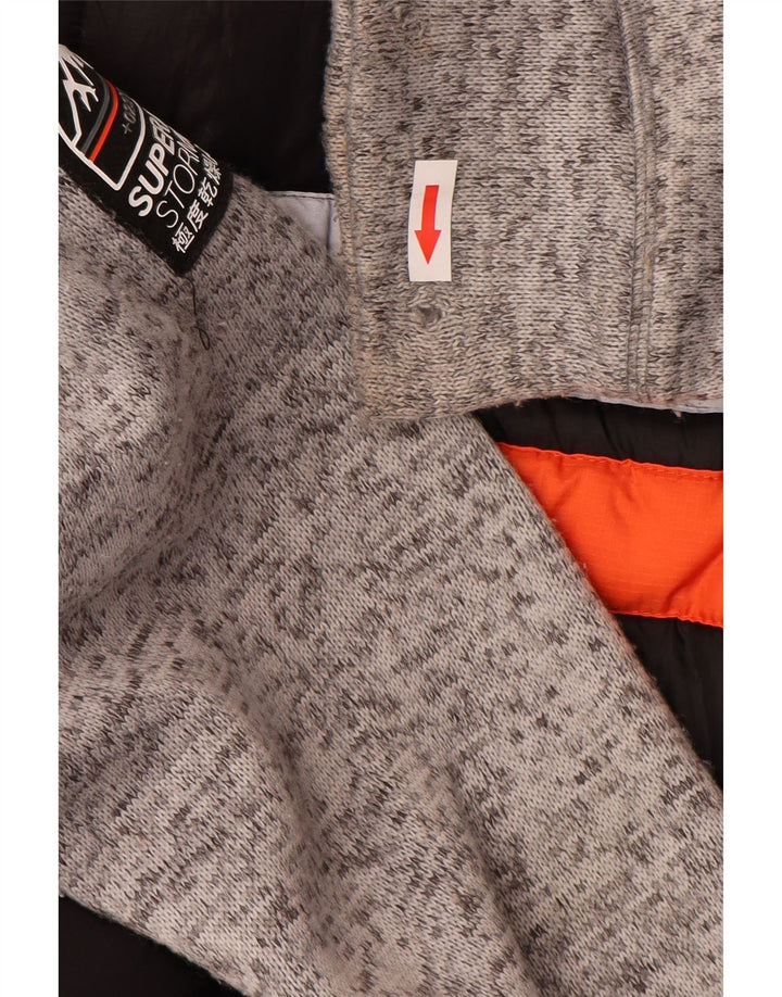 Jachetă de vânt cu glugă Superdry pentru bărbați UK 38 Poliester mediu negru