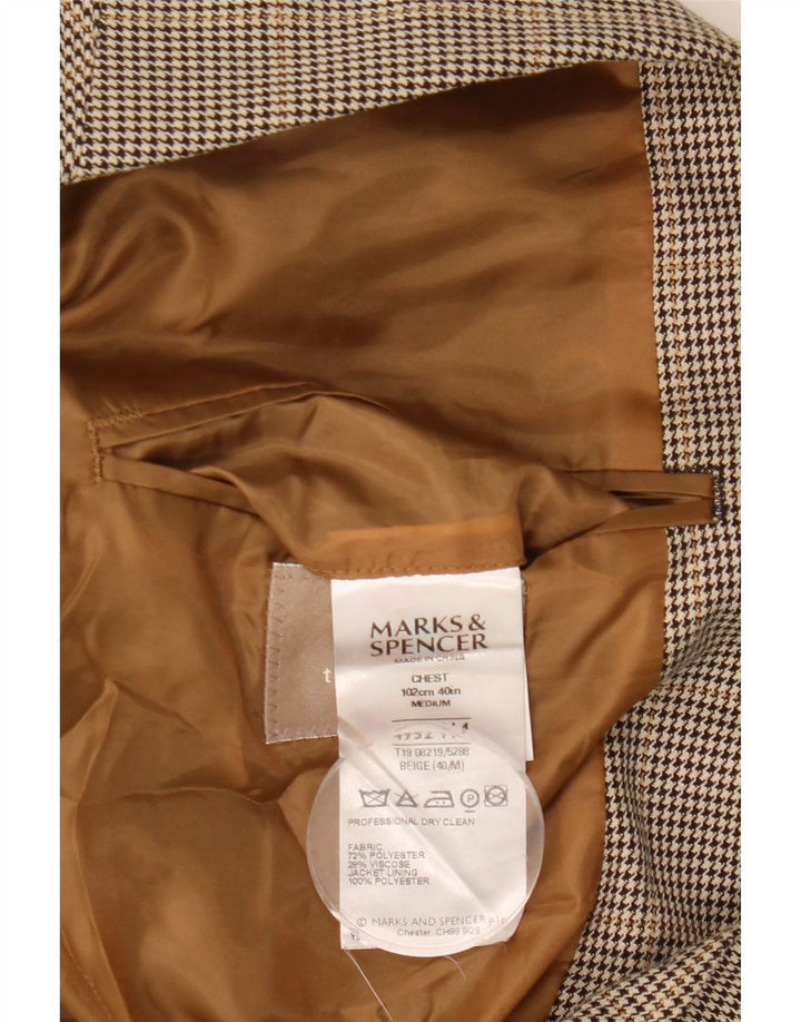 Jachetă pentru bărbați Marks & Spencer, cu 2 nasturi, UK 40, maro mediu, picioare de gală