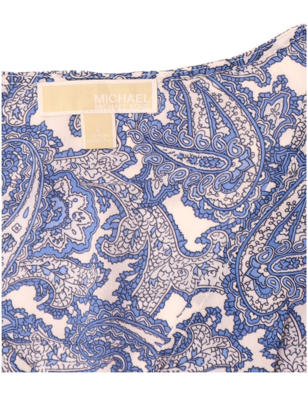 Bluză fără mâneci pentru femei MICHAEL KORS UK 16 Large Blue Paisley
