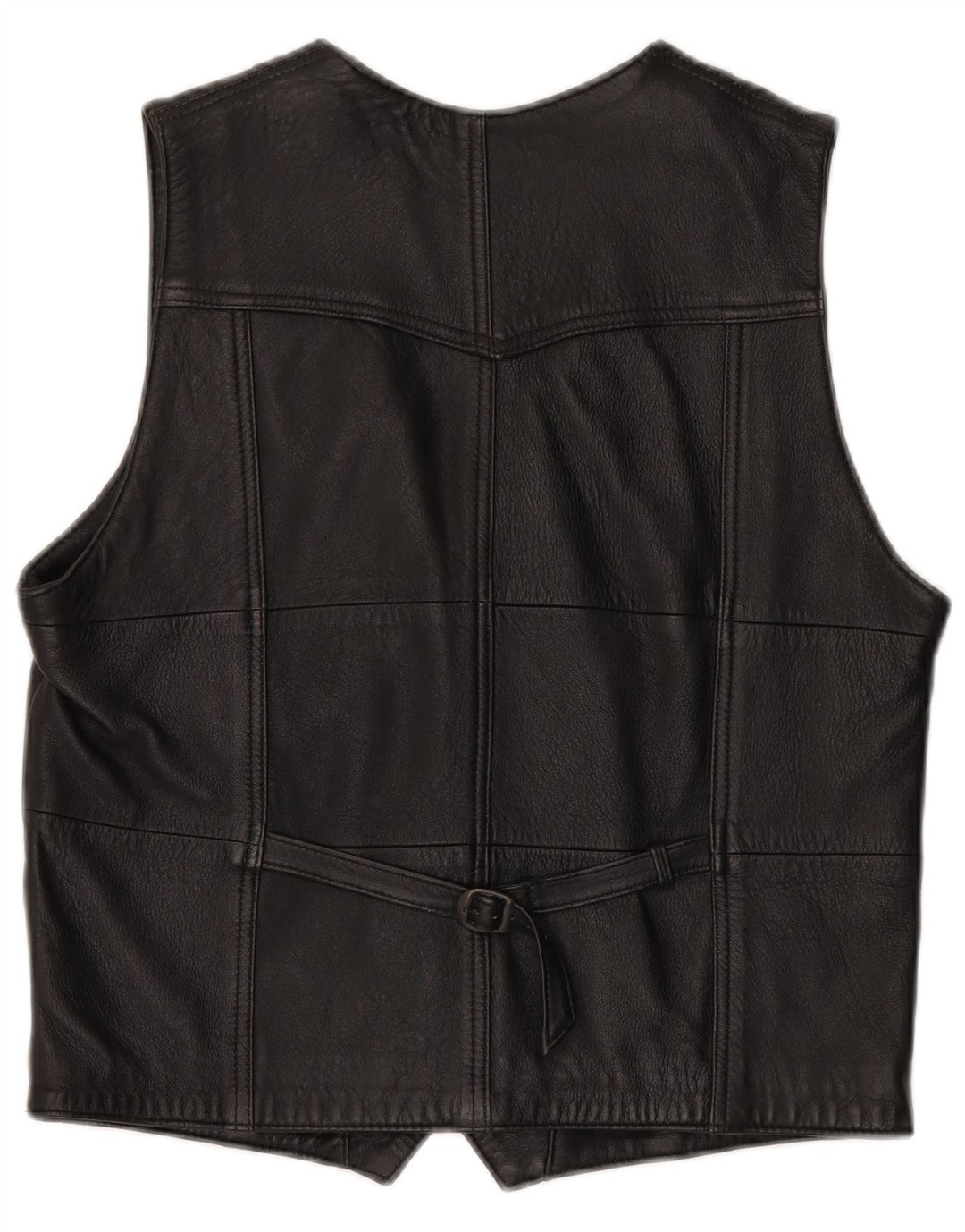 Vestă din piele vintage pentru bărbați IT 48 Medium Piele Neagră