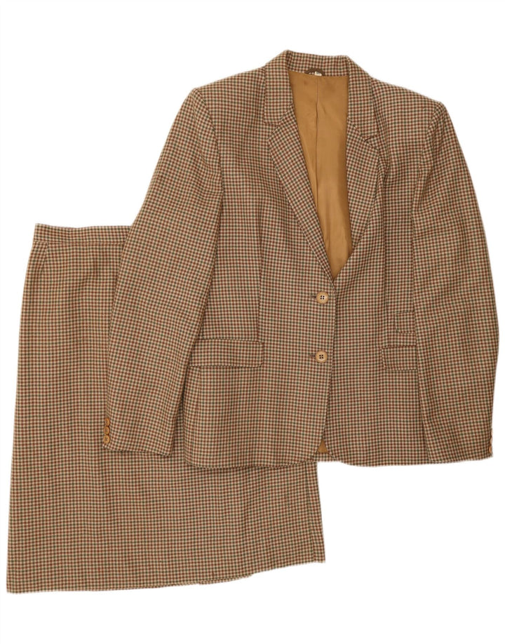 Set fuste vintage pentru femei din 2 nasturi IT 48 XL maro picior de gală
