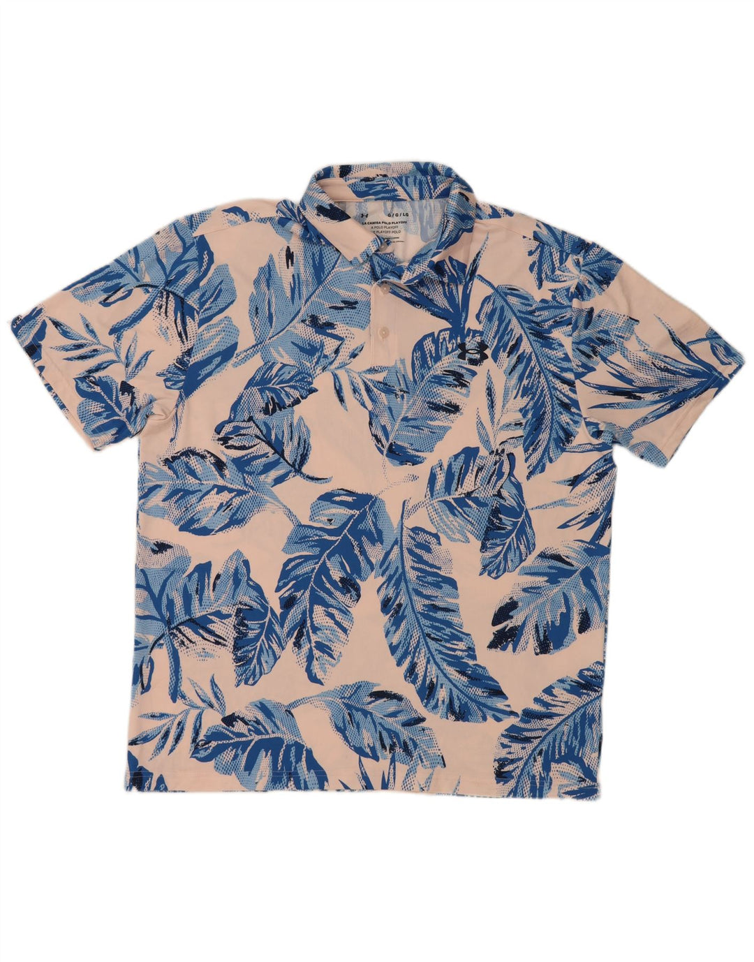 Tricou polo Puma pentru bărbați, mare, roz, poliester floral